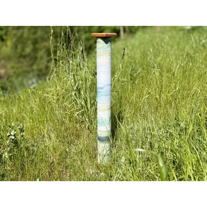 Rain column constatnt 7min, rain sound instrument. various surfaces