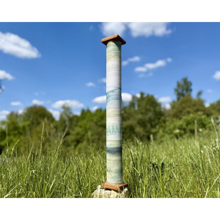 Rain column constatnt 7min, rain sound instrument. various surfaces